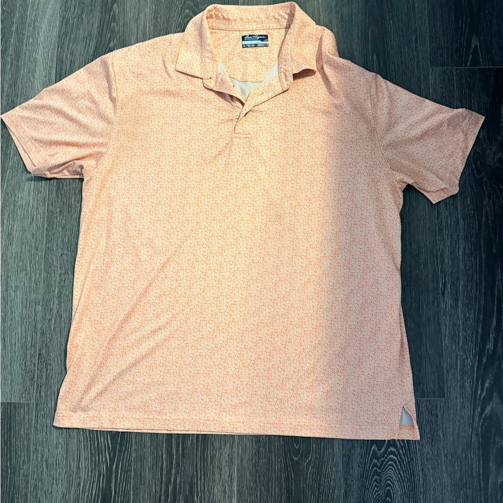 Hogan Men's Peach Microprint Polo